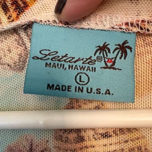 Letarte Floral Seashell Tunic Top Sheer Mesh Crochet Swim Cover Multicolor Large - Picture 3 of 3